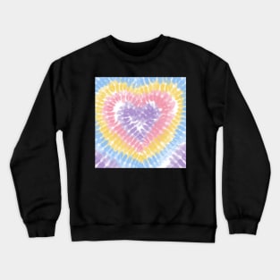 Pastel Tie Dye Heart Crewneck Sweatshirt